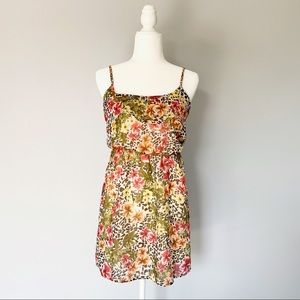 BERSHKA floral mini dress